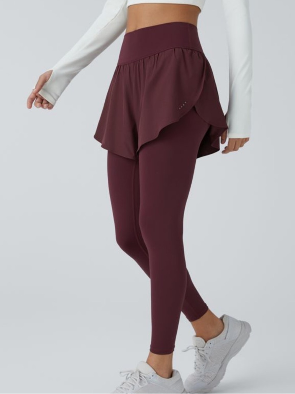 HALARA Maroon Active Skirted Leggings size large